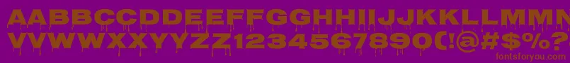 NosiferRegular Font – Brown Fonts on Purple Background