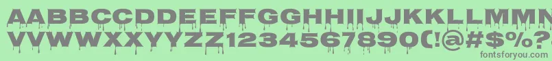 NosiferRegular Font – Gray Fonts on Green Background