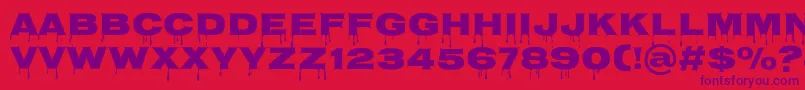 NosiferRegular Font – Purple Fonts on Red Background