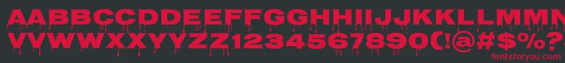 NosiferRegular Font – Red Fonts on Black Background