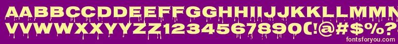 NosiferRegular Font – Yellow Fonts on Purple Background