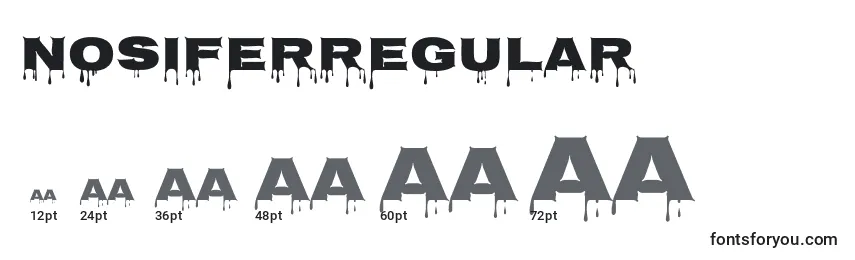 NosiferRegular Font Sizes