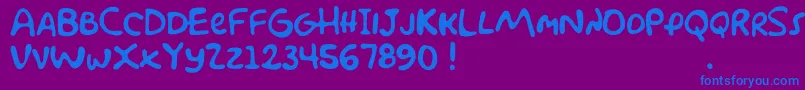 SimpsonfontDemo Font – Blue Fonts on Purple Background