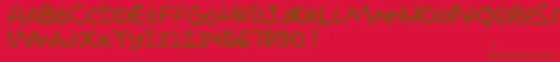 SimpsonfontDemo Font – Brown Fonts on Red Background