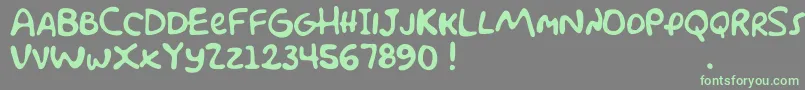 フォントSimpsonfontDemo – 灰色の背景に緑のフォント