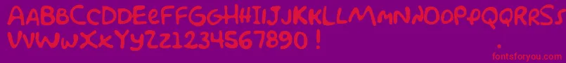 SimpsonfontDemo Font – Red Fonts on Purple Background