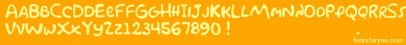 SimpsonfontDemo Font – Yellow Fonts on Orange Background