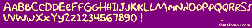 SimpsonfontDemo Font – Yellow Fonts on Purple Background