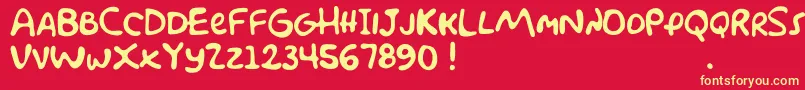 SimpsonfontDemo Font – Yellow Fonts on Red Background