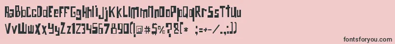 フォントObicho – ピンクの背景に黒い文字