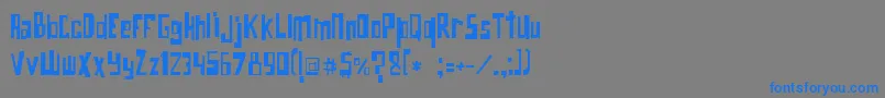 フォントObicho – 灰色の背景に青い文字