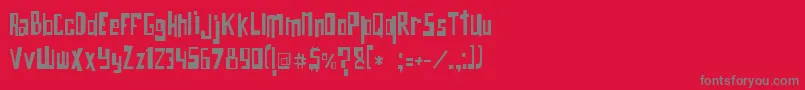 Obicho Font – Gray Fonts on Red Background