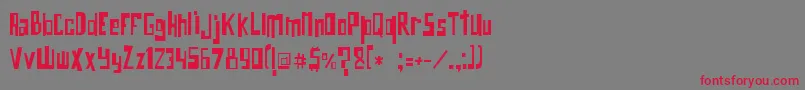 Obicho Font – Red Fonts on Gray Background