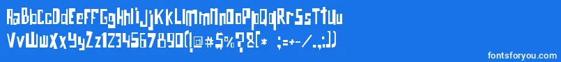 フォントObicho – 青い背景に白い文字