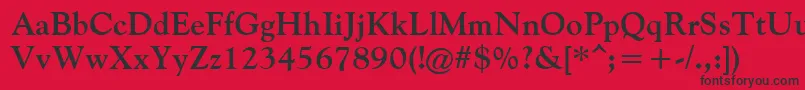 GoudiOldeStyleBold Font – Black Fonts on Red Background
