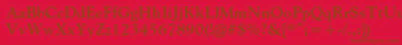 GoudiOldeStyleBold Font – Brown Fonts on Red Background