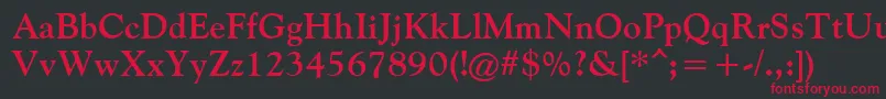 GoudiOldeStyleBold Font – Red Fonts on Black Background