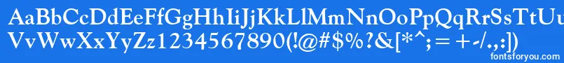 GoudiOldeStyleBold Font – White Fonts on Blue Background