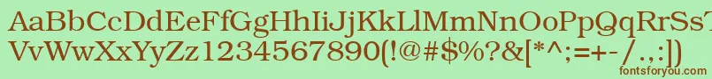 Bookmanttt Font – Brown Fonts on Green Background