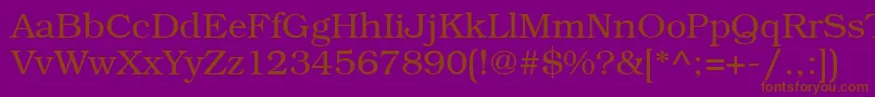 Bookmanttt Font – Brown Fonts on Purple Background