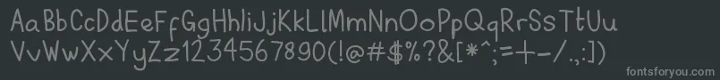 Подробнее о шрифте AxelGilbyComicSans Шрифт AxelGilbyComicSans – серые шрифты на чёрном фоне