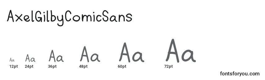 AxelGilbyComicSans Font Sizes