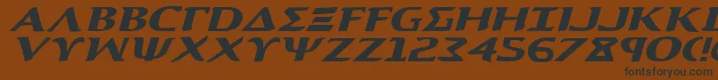 AegisExpandedItalic Font – Black Fonts on Brown Background