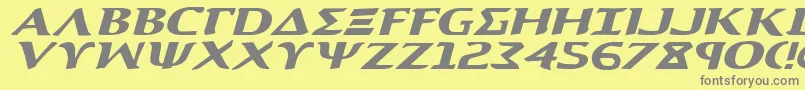 AegisExpandedItalic Font – Gray Fonts on Yellow Background