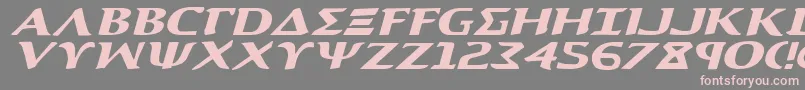AegisExpandedItalic Font – Pink Fonts on Gray Background
