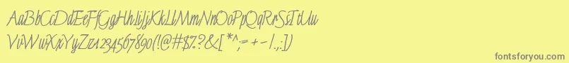 Weitere Informationen zur FinelineMacro-Schriftart FinelineMacro-Schriftart – Graue Schriften auf gelbem Hintergrund