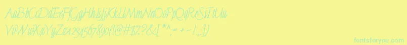 Więcej informacji o czcionce FinelineMacro Czcionka FinelineMacro – zielone czcionki na żółtym tle
