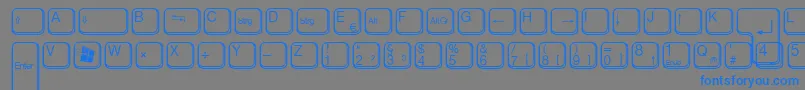 fuente AaqwertzTasten – Fuentes Azules Sobre Fondo Gris