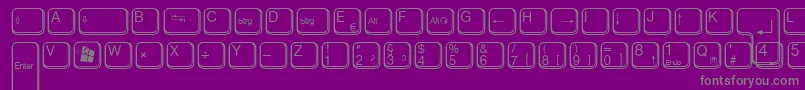 Fonte AaqwertzTasten – fontes cinzas em um fundo violeta