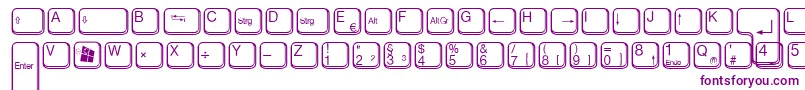 AaqwertzTasten Font – Purple Fonts on White Background