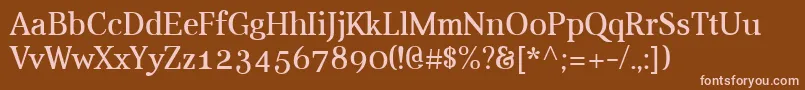 Шрифт Aver – розовые шрифты на коричневом фоне