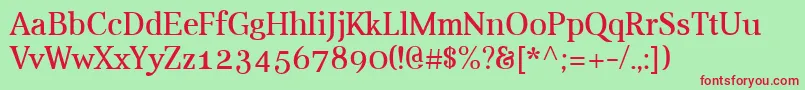 Aver Font – Red Fonts on Green Background