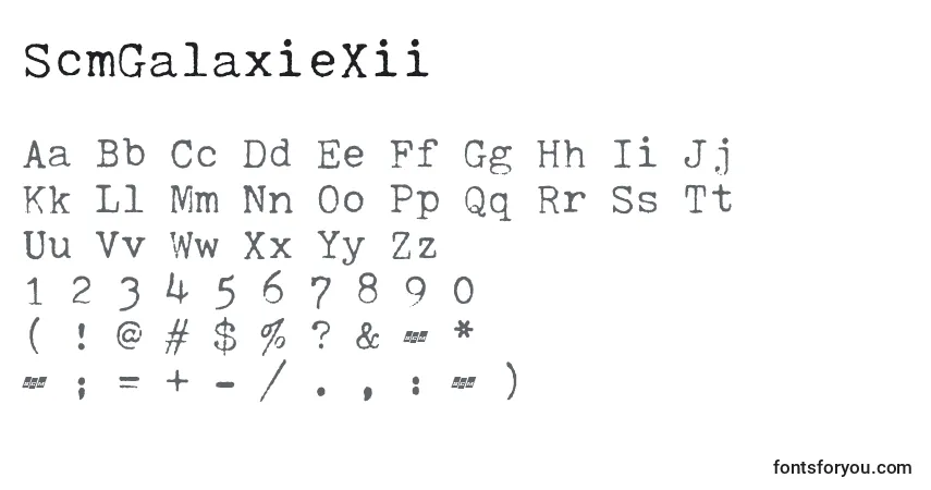 Fuente ScmGalaxieXii - alfabeto, números, caracteres especiales