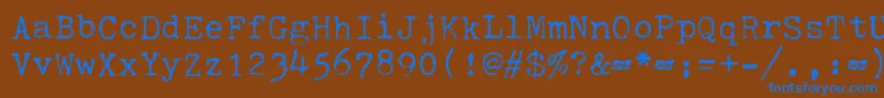 ScmGalaxieXii Font – Blue Fonts on Brown Background