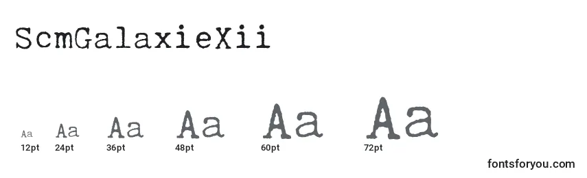 Размеры шрифта ScmGalaxieXii