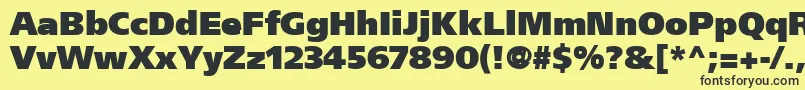 FrutigerCe95UltraBlack Font – Black Fonts on Yellow Background