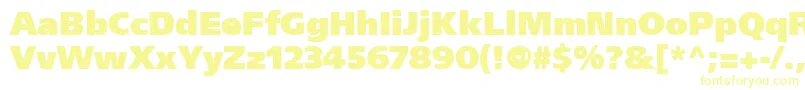 FrutigerCe95UltraBlack Font – Yellow Fonts on White Background