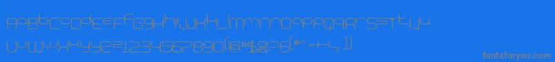 Czcionka BnExpoo – szare czcionki na niebieskim tle