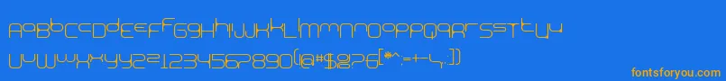 BnExpoo Font – Orange Fonts on Blue Background