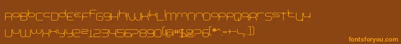 BnExpoo-Schriftart – Orangefarbene Schriften auf braunem Hintergrund