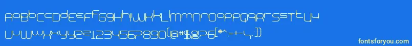 BnExpoo Font – Yellow Fonts on Blue Background