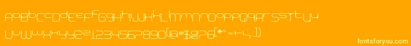 BnExpoo Font – Yellow Fonts on Orange Background