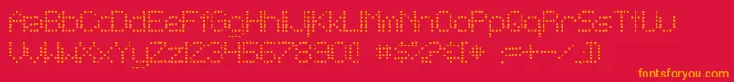 Шрифт SfTelegraphicLightBold – оранжевые шрифты на красном фоне