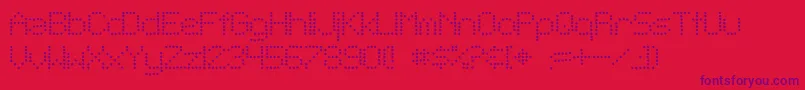 SfTelegraphicLightBold Font – Purple Fonts on Red Background