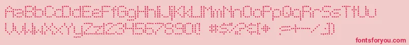 SfTelegraphicLightBold Font – Red Fonts on Pink Background