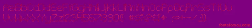 SfTelegraphicLightBold Font – Red Fonts on Purple Background